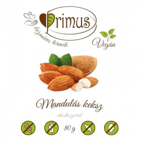 Primus vegán keksz - mandulás 80g