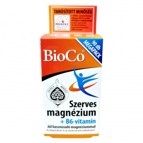 BioCo szerves magnézium + B6-vitamin tabletta Megapack 90db