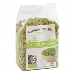 Greenmark bio zöldborsó (felezett) 500g