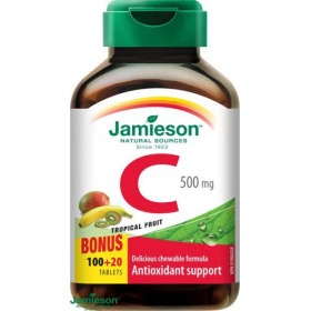 Jamieson C-vitamin 500mg szopogató tabletta trópusi gyümölcs ízesítéssel 120db
